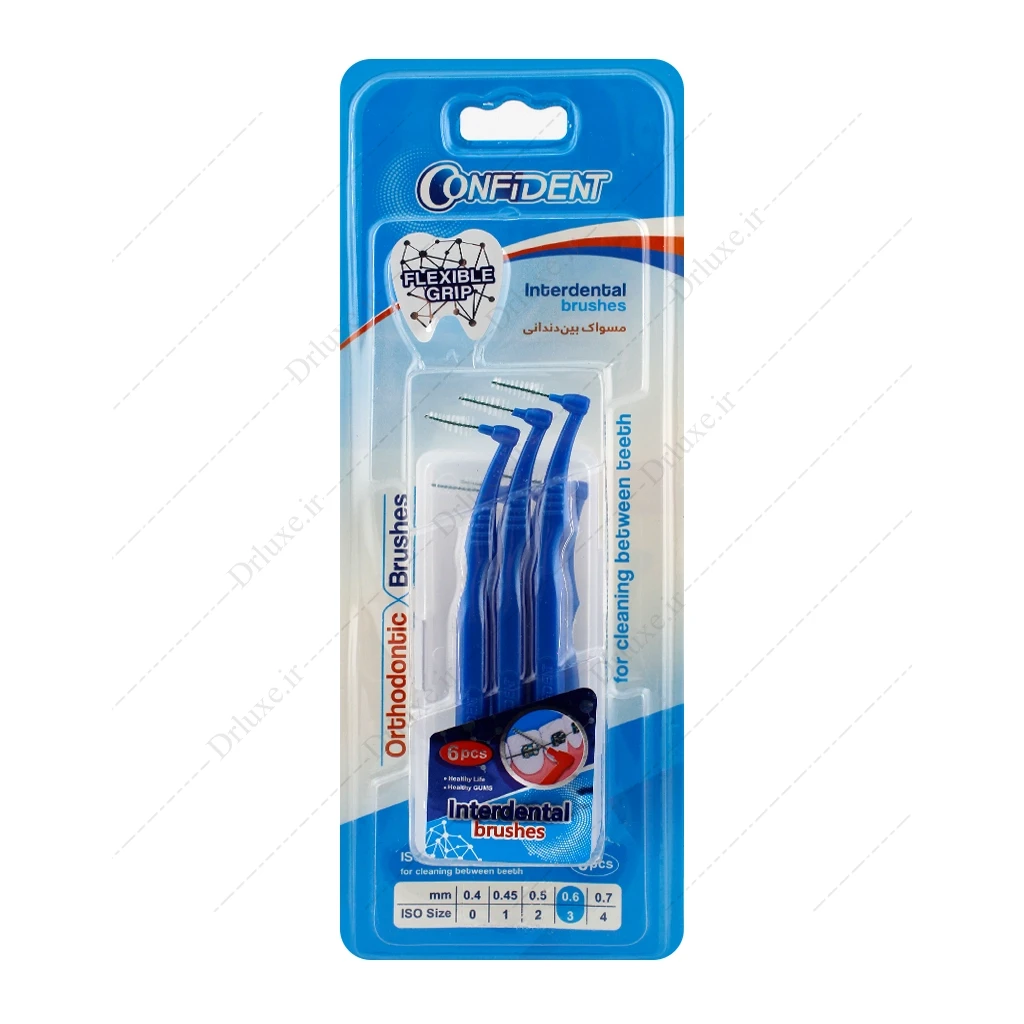 مسواک بین دندانی کانفیدنت سایز 3 بسته 6 عدد